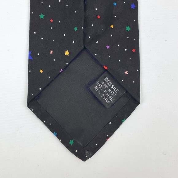 VTG 1993 Taz Marvin Martian SAVOR THE PLANETS Space Stars Earth Moon Necktie - Picture 7 of 8